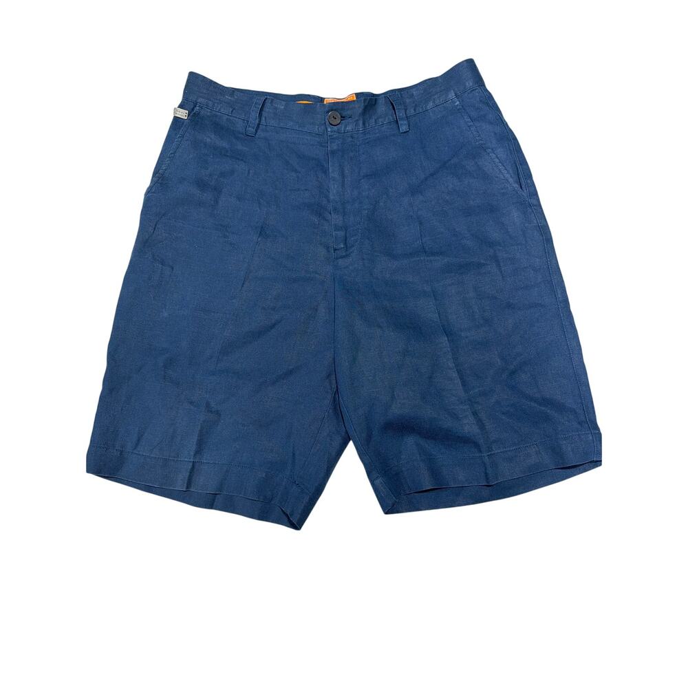 Tommy Bahama Men's Shorts Sz 32 100% Linen Blue Casual Beachy Golf Summer Preppy